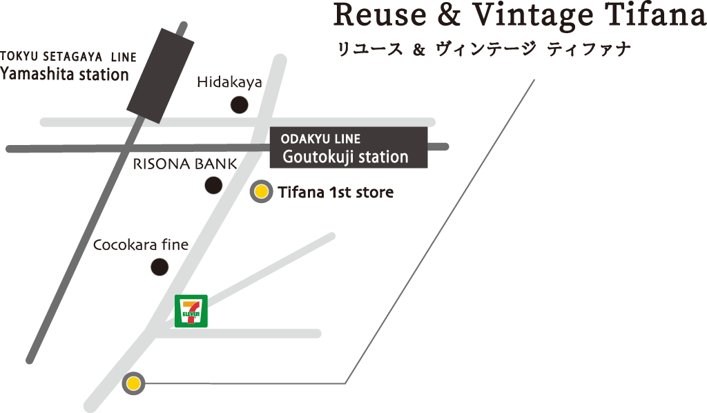 Reuse & Vintage Tifana 豪徳寺店 MAP